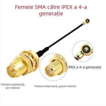 Cablul adaptor de antenă SMA la IPEX4, MS156, 50 Ω, SWR ≤1.5, câștig 28