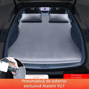 Pat gonflabil auto Xiaomi Yu7, saltea pentru portbagaj, material catifelat, încărcare maximă 300 kg, umflare automată