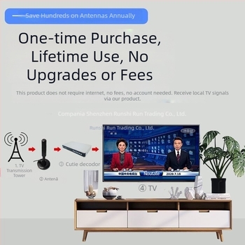 Set-top box TV offline cu antenă internă pentru zone rurale — rezoluție 1024x1024, 8GB RAM, cip R.s.king