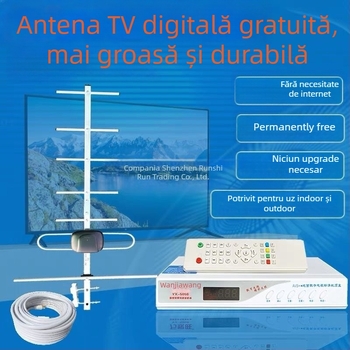 Set-top box TV offline cu antenă internă pentru zone rurale — rezoluție 1024x1024, 8GB RAM, cip R.s.king