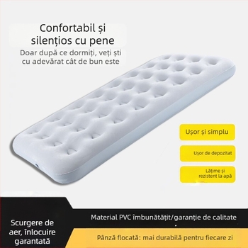Saltea gonflabilă pentru camping în aer liber, auto-umflabilă, cu două straturi, pliabilă, cu pompă externă
