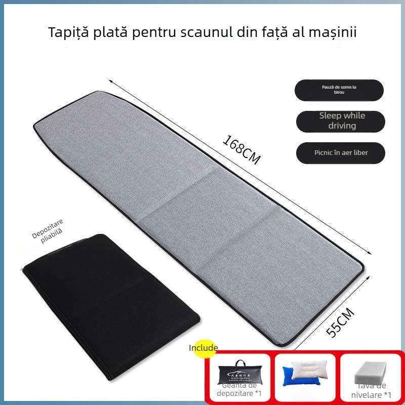 Saltea pliabilă pentru odihnă în mașină pentru pasageri, pat de călătorie plat în mașină, fără umflare