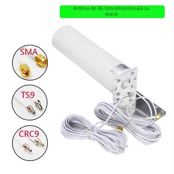 Antena omnidirecțională 4G, exterior, cu interfețe SMA/TS9/CRC9, pentru routere și plăci de rețea