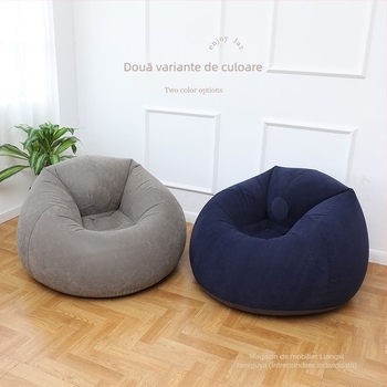 Șezlong gonflabil exterior – pliabil, portabil, cu pompă externă, suprafață din material compozit, saltea gonflabilă cu un singur strat