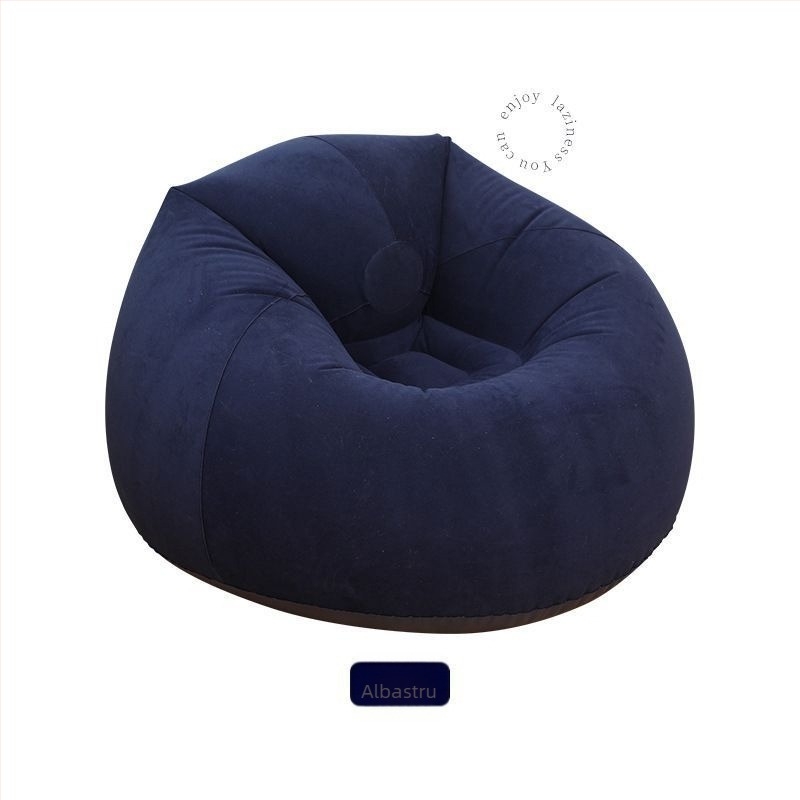 Șezlong gonflabil exterior – pliabil, portabil, cu pompă externă, suprafață din material compozit, saltea gonflabilă cu un singur strat