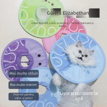 PAWLUX Colier Elizabethan pentru animale de companie – poliester, universal, stil japonez-coreean