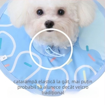 PAWLUX Colier Elizabethan pentru animale de companie – poliester, universal, stil japonez-coreean