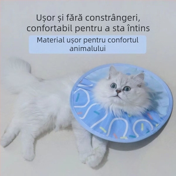 PAWLUX Colier Elizabethan pentru animale de companie – poliester, universal, stil japonez-coreean