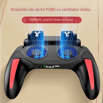 H10 mâner răcire cu două ventilatoare pentru telefon, baterie reîncărcabilă, interfață USB, conexiune wireless, construcție ABS + metal