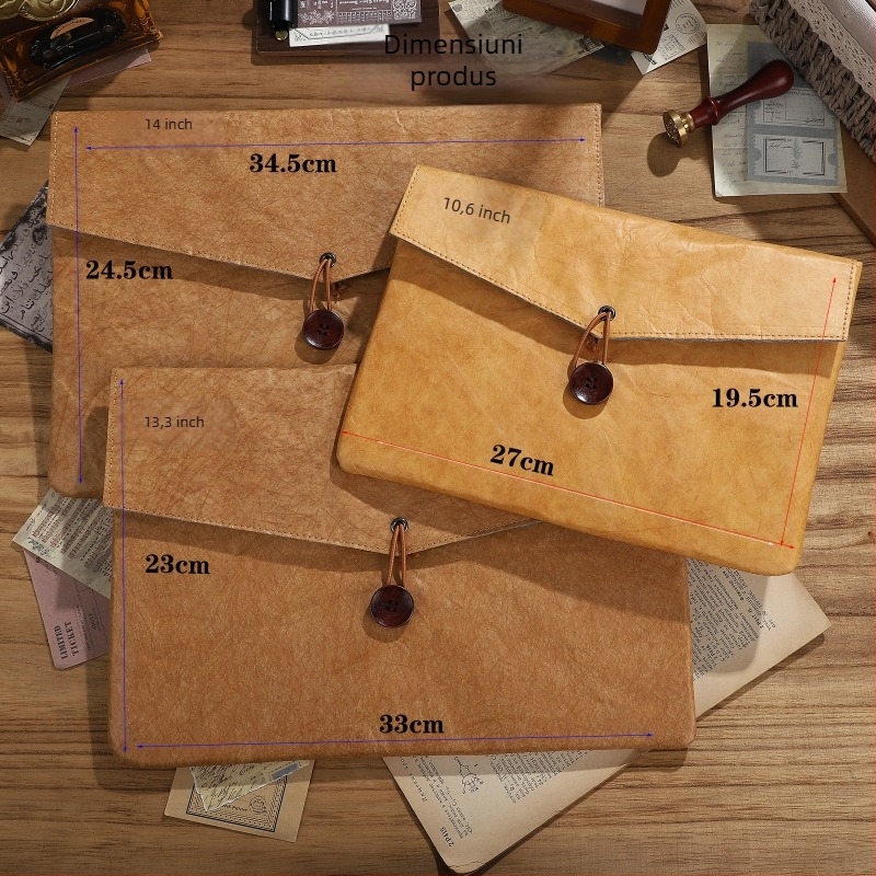 Husa de protecție din hârtie DuPont pentru notebook de afaceri, buzunar interior pentru tabletă și geantă de depozitare multifuncțională