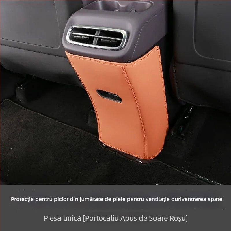 Pad din piele pentru bancheta din spate, cu buzunar de depozitare și protecție anti-uzură, pentru Leapmotor C10