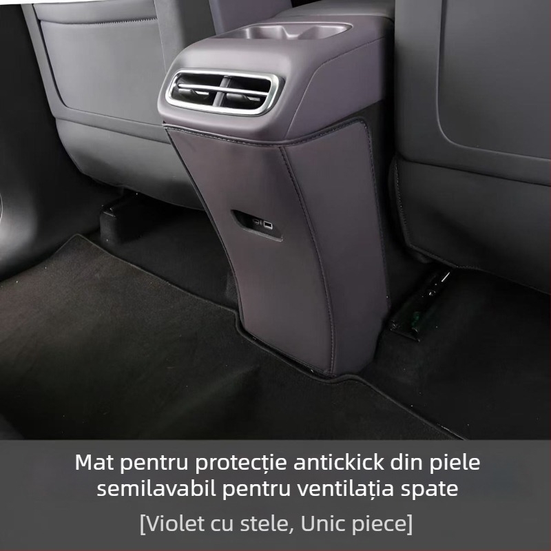 Pad din piele pentru bancheta din spate, cu buzunar de depozitare și protecție anti-uzură, pentru Leapmotor C10