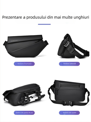 Geantă crossbody pentru bărbați HACIN/Hanchi, stil stradal, țesătură Oxford, impermeabil