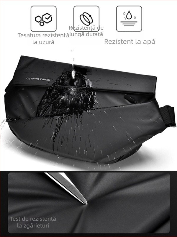 Geantă crossbody pentru bărbați HACIN/Hanchi, stil stradal, țesătură Oxford, impermeabil