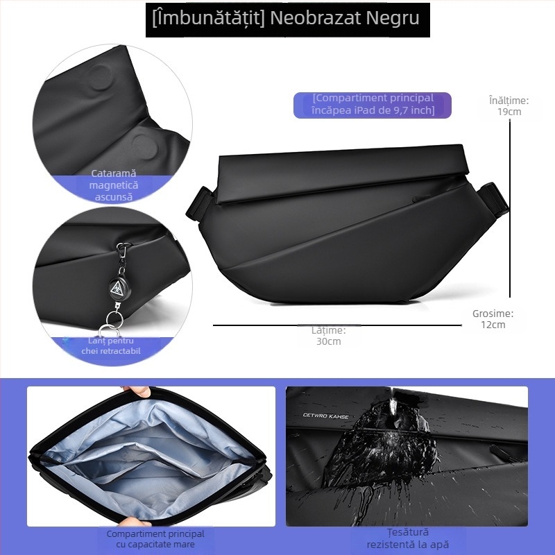 Geantă crossbody pentru bărbați HACIN/Hanchi, stil stradal, țesătură Oxford, impermeabil