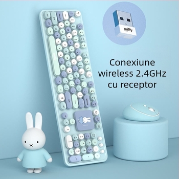 Set wireless tastatură și mouse mipow cu trei zone – Bluetooth, compatibilitate USB, design ergonomic