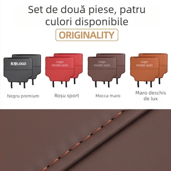 Mingshang Protecție din piele a spatelui banchetei, anti-kick, universal pentru toate sezoanele, model cu logo auto, umplut cu burete