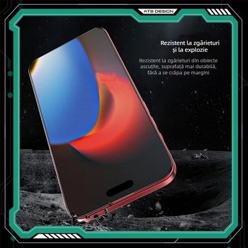 Protector din sticlă securizată pentru ecran, seria ATB Rex, finisaj mat, pentru iPhone 14 Pro Max