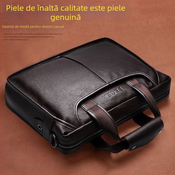Geantă de afaceri din PU, cu căptușeală din piele de vită, pentru călătorii de afaceri