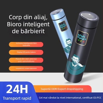 Aparat de ras electric cu inducție inteligentă, 1 cap rotativ, rezistent la apă, încărcare USB, baterie încorporată 1000–1200 mAh, autonomie peste 60 de minute