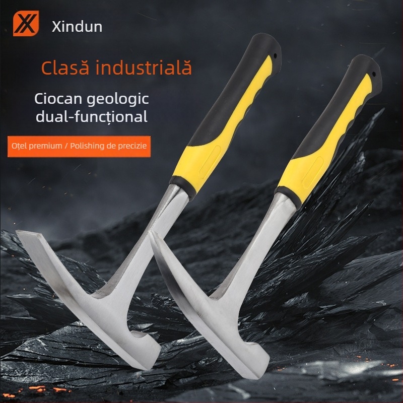 Cioc geologic pentru explorare, cap plat/ascuțit (cap din oțel cu conținut înalt de carbon; rezistent la șocuri; rezistent la explozie; greutate 950 g)