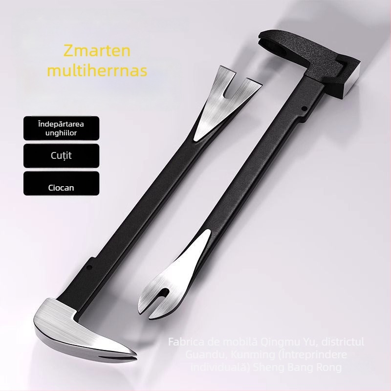 Unealtă hexagonală din oțel carbon – extractor de cui, dalta de demontare și ciocan