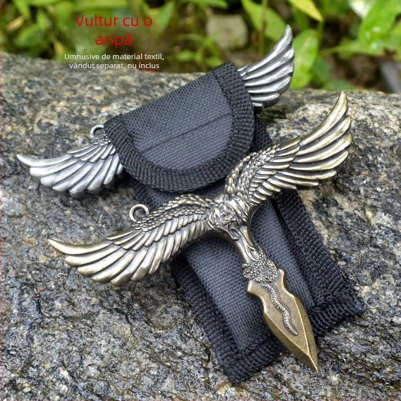 Cioc pentru spargerea geamurilor mașinii, pandantiv metalic de salvare, design zână cu un picior, brand TWO SIDED WARRIOR