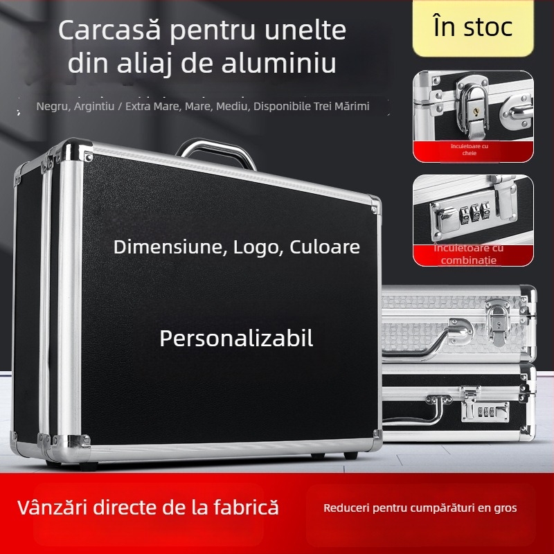 Cutie de unelte din aliaj de aluminiu – Yixin, cutie pentru unelte și depozitare, cutie auto pentru unelte, cadru din aluminiu