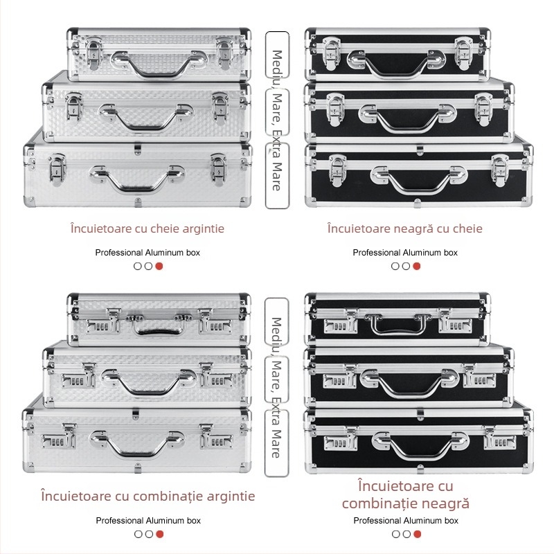 Cutie de unelte din aliaj de aluminiu – Yixin, cutie pentru unelte și depozitare, cutie auto pentru unelte, cadru din aluminiu
