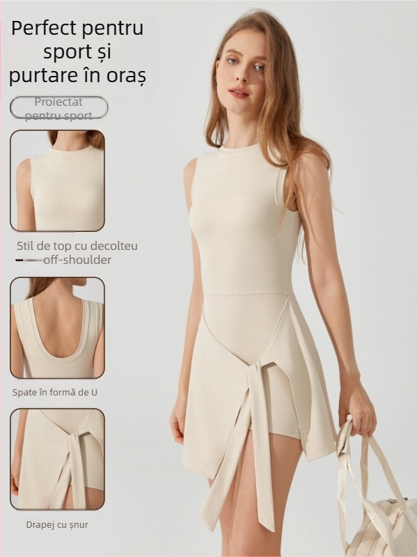 Body antibacterian cu bretele încrucișate, respirant și cu gestionare a umezelii; compoziție: nailon 81% / spandex 19%; fără burete pentru bust