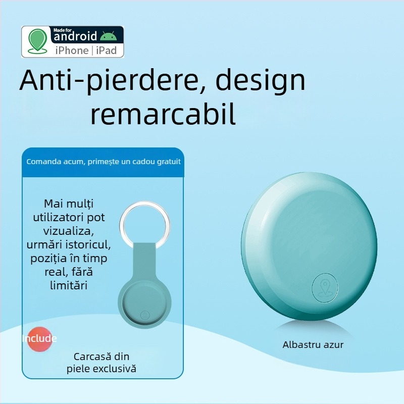 Locator GPS pentru animale AK-28B pentru Android și iOS, baterie de 240 mAh, urmărire istorică și poziționare globală