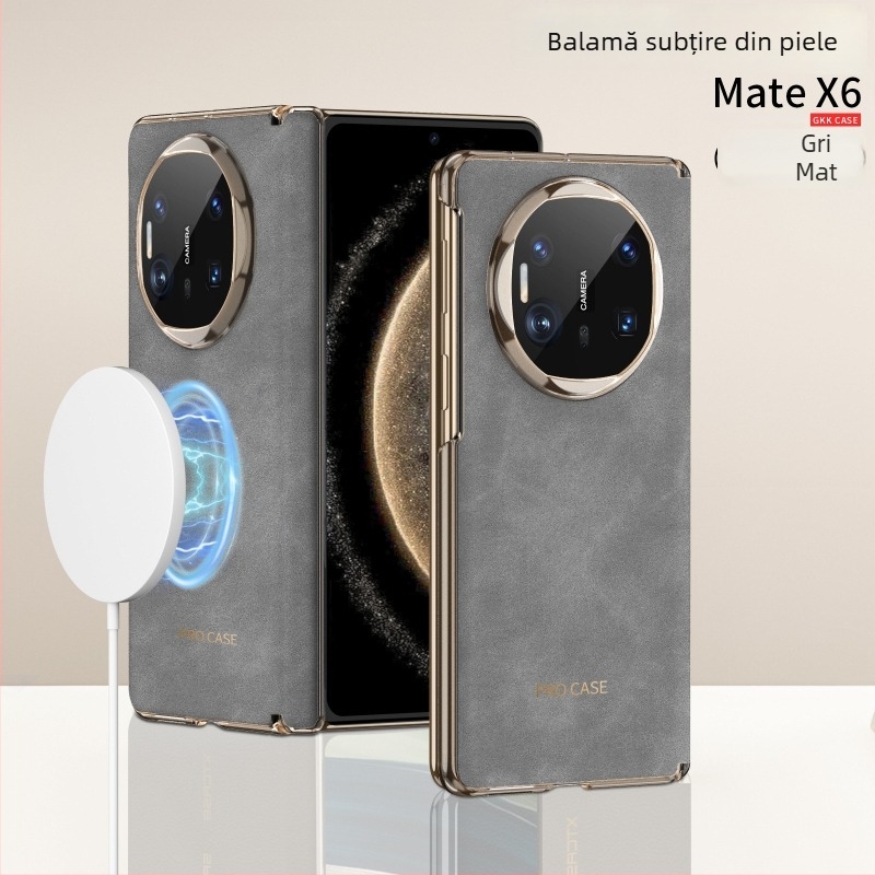 Husă din piele pentru Huawei MateX6 cu balama magnetică și ecran pliabil, protecție totală – ediția XT