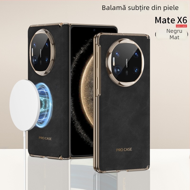 Husă din piele pentru Huawei MateX6 cu balama magnetică și ecran pliabil, protecție totală – ediția XT