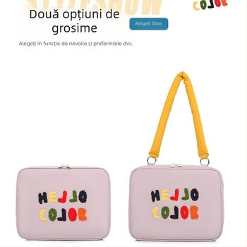 Geantă interioară brodată cu motif de prosop, mâner, geantă de umăr pentru femei, pentru tabletă/iPad, husă impermeabilă pentru laptop