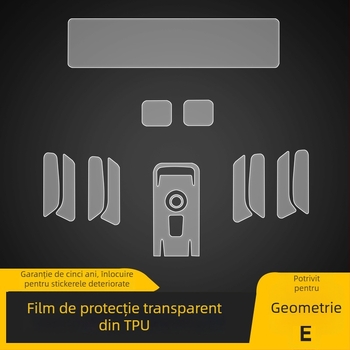 Geely Geometry E folie protectoare PET pentru ecranul consolei centrale; potrivire universală; rezistență la temperaturi înalte și scăzute.