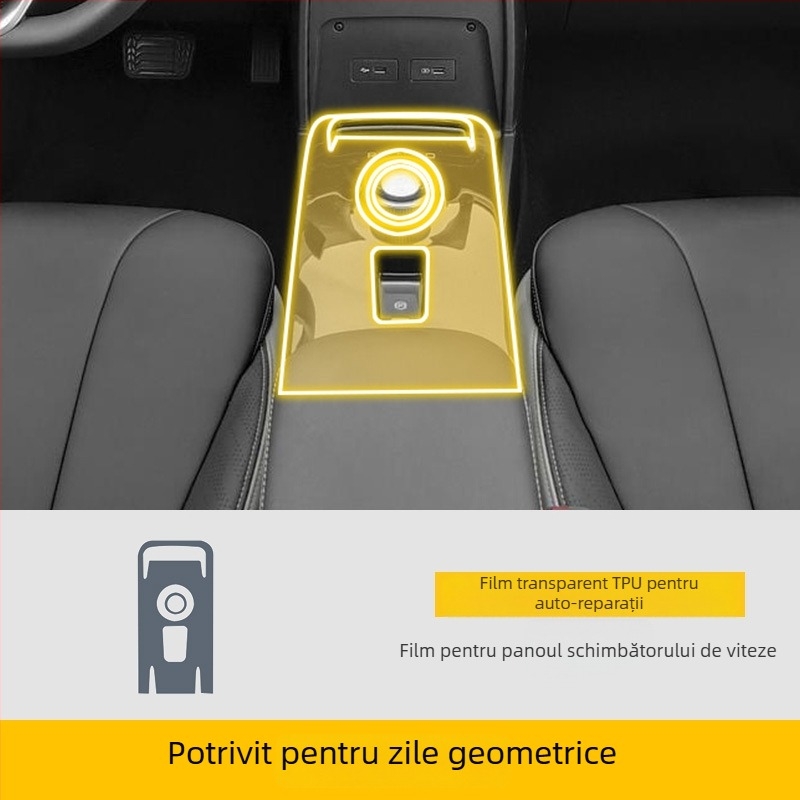 Geely Geometry E folie protectoare PET pentru ecranul consolei centrale; potrivire universală; rezistență la temperaturi înalte și scăzute.