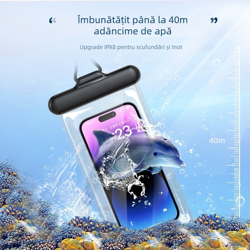 Husă impermeabilă pentru telefon din TPU, confecționare prin presare, personalizare disponibilă, stil unisex, model monocrom