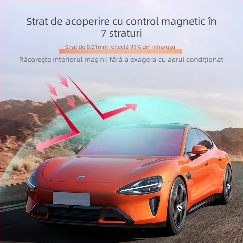 Film solar pentru geamuri auto, substrat PET de calitate optică, transmisie 60-80%, protecție UV 99%, izolație termică 99%