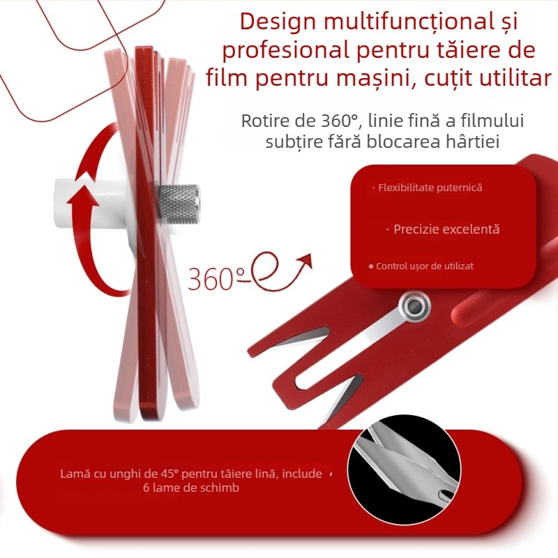 Cuțit de tăiere a filmului auto — corp din aliaj, Brand Coolness, Tip: Cuțit de tăiere a filmului, Procesare: Nu (Material: Aliaj; Brand: Coolness; Tip: Cuțit de tăiere a filmului; Procesare: Nu)