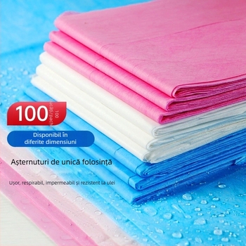 Cearșaf de pat de unică folosință, din țesătură nețesută, gros, rezistent la ulei, impermeabil, respirabil, pentru hoteluri și spa