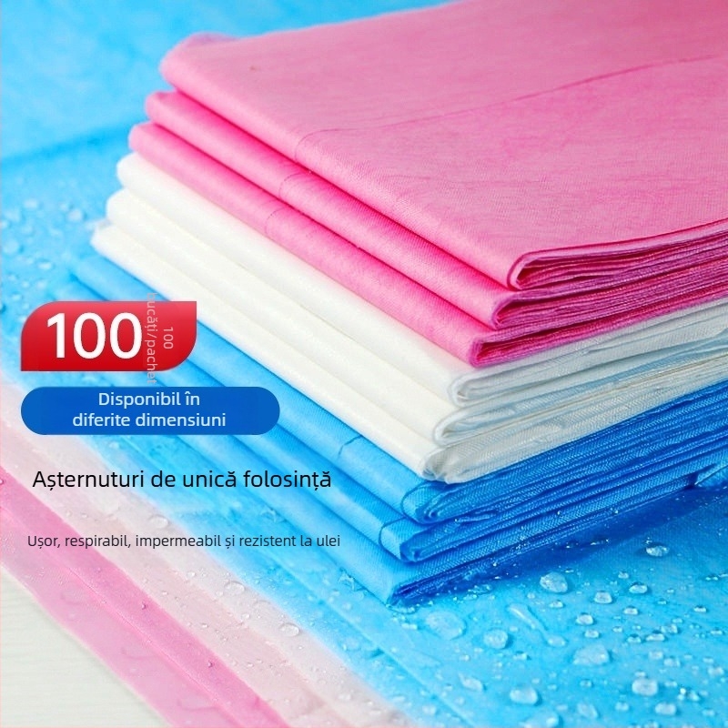 Cearșaf de pat de unică folosință, din țesătură nețesută, gros, rezistent la ulei, impermeabil, respirabil, pentru hoteluri și spa
