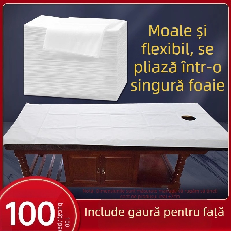 Cearșaf de pat de unică folosință, din țesătură nețesută, gros, rezistent la ulei, impermeabil, respirabil, pentru hoteluri și spa