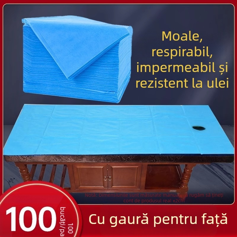 Cearșaf de pat de unică folosință, din țesătură nețesută, gros, rezistent la ulei, impermeabil, respirabil, pentru hoteluri și spa