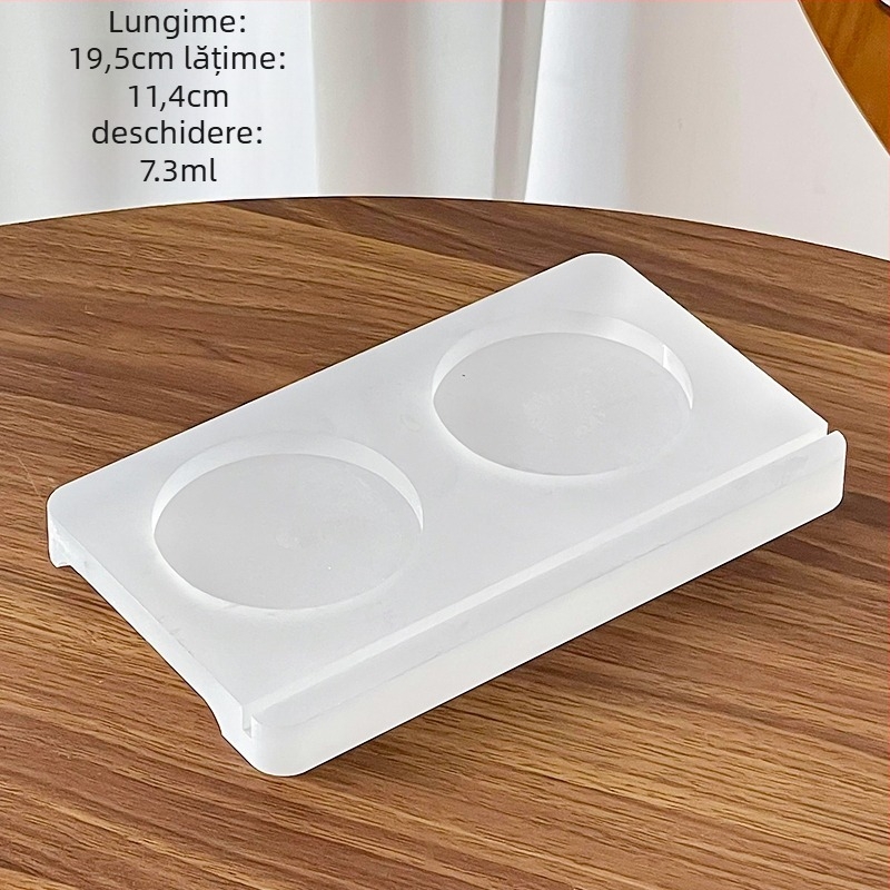 Tavă pentru ceai și băuturi, în stil chinezesc nou, cu suprafață acrilică și bază din lemn cu trei găuri