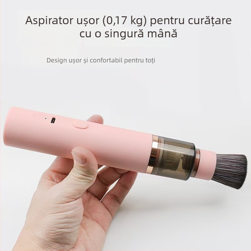 Manji aspirator de mână fără perii pentru auto și casă, alimentare USB, 25 W, baterie încorporată 1600–2000 mAh, aspirație >5000 Pa