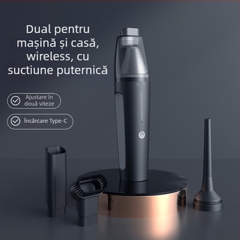 Aspirator portabil fără fir pentru mașină, 50W, aspirație 2100–3000 Pa, zgomot 36–45 dB, baterie încorporată 1000–1600 mAh, tip uscat, recipient de praf