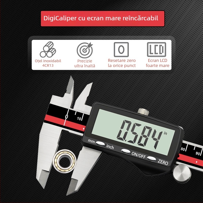 Caliper digital cu ecran mare – precizie înaltă, etichetă privată (Brand: DITRON, Tip: caliper digital)