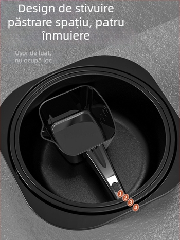 Vas de momeală cu capac - set de trei piese - interior antiaderent, adânc - plastic - Camper