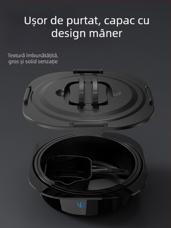 Vas de momeală cu capac - set de trei piese - interior antiaderent, adânc - plastic - Camper