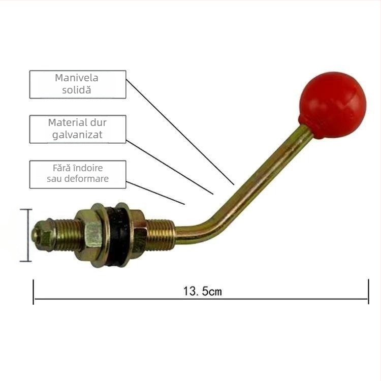 Ștergător manual fără ramă pentru vehicule electrice, tricicluri, ATV-uri și utilaje agricole — acționat manual